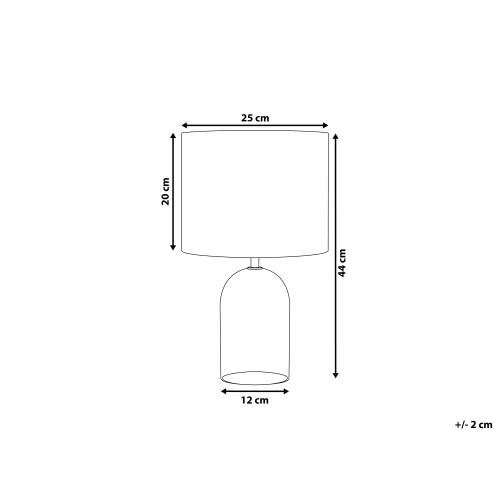 Beliani Table Lamp DEVOLL Glass Grey 2
