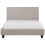 Beliani Bed Fabric LA ROCHELLE 140 x 200 cm (EU Double) Light Grey 5