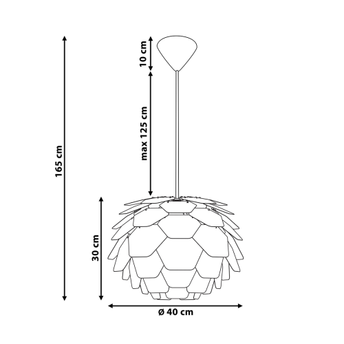 Beliani Pendant Lamp SEGRE S Gold 2