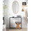 Beliani Wall Mirror BESSON 55 cm 90 cm Metal Gold 2
