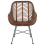 Beliani Dining Chair CANORA Rattan Brown 6