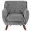 Beliani Armchair BODO Velvet Grey 4