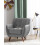 Beliani Armchair BODO Velvet Grey 2