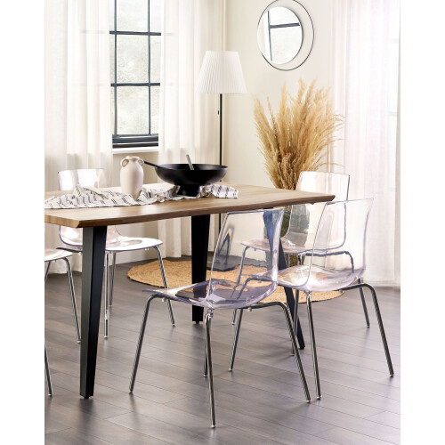 Beliani Set of 2 Dining Chairs SILERTON Transparent 1
