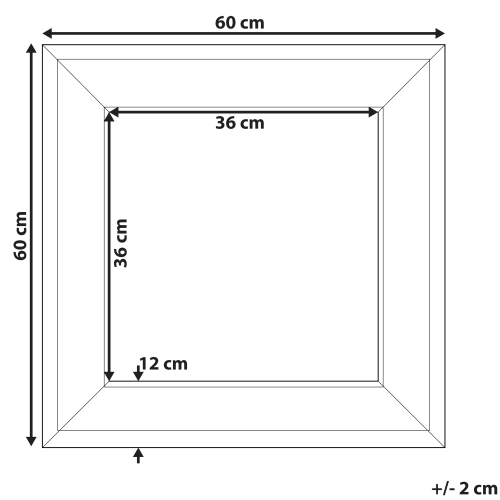 Beliani Wall Mirror PLERIN 60 cm 60 cm Metal Gold 2
