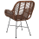 Beliani Dining Chair CANORA Rattan Brown 5