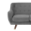 Beliani Sofa 2 Seater BODO Velvet Grey 6