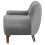 Beliani Armchair BODO Velvet Grey 5