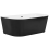 Beliani Bathtub HARVEY 1700 x 800 mm Black/ White 4