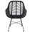 Beliani Dining Chair CANORA Rattan Black 8