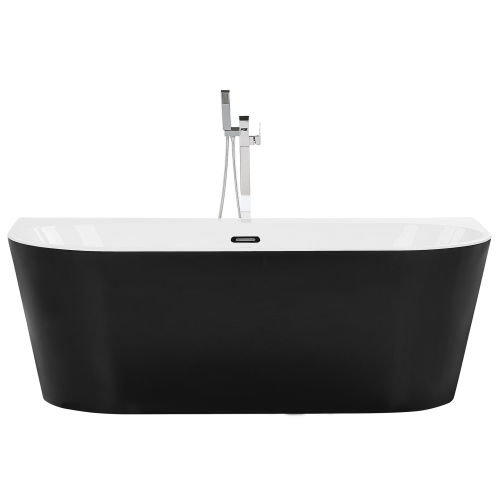Beliani Bathtub HARVEY 1700 x 800 mm Black/ White 2