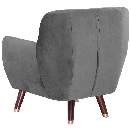 Beliani Armchair BODO Velvet Grey 1