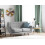 Beliani Sofa 2 Seater BODO Velvet Grey 2