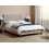 Beliani Bed Fabric LA ROCHELLE 140 x 200 cm (EU Double) Light Grey 3