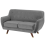 Beliani Sofa 2 Seater BODO Velvet Grey 4