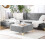 Beliani Ottoman ABERDEEN Velvet Grey 4