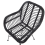 Beliani Dining Chair CANORA Rattan Black 4