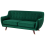 Beliani Sofa 3 Seater BODO Velvet Emerald Green 4