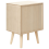 Beliani Bedside Table ALMO Light Paulownia 8
