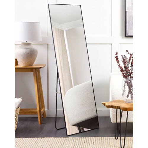 Beliani Standing Mirror BEAUVAIS 156 cm Metal Black 1
