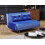Beliani Sofa Bed 2 Seater VESTFOLD Velvet Navy Blue 2