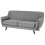 Beliani Sofa 3 Seater BODO Velvet Grey 5