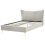 Beliani Bed Velvet CHALEIX 140 x 200 cm (EU Double) Light Grey 3