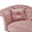 Beliani Left-Hand Chaise Longue LATTES Velvet Pink 4