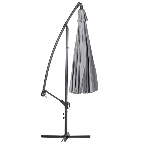 Beliani Cantilever Parasol 268 cm CALABRIA II Dark Grey 1
