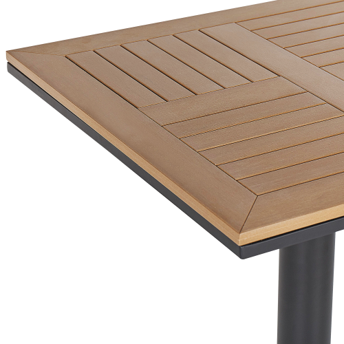 Beliani Bistro Table PALMI 60 cm 60 cm Wood-like Brown 2