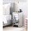 Beliani 3 Drawer Bedside Table LORRIS Glass Mirrored Silver 2
