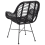 Beliani Dining Chair CANORA Rattan Black 7