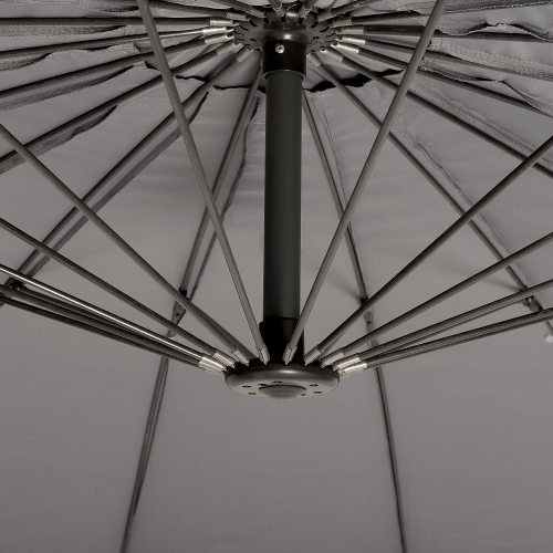 Beliani Cantilever Parasol 268 cm CALABRIA II Dark Grey 2