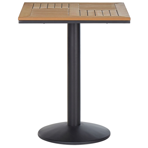 Beliani Bistro Table PALMI 60 cm 60 cm Wood-like Brown 1