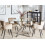 Beliani Dining Table BOSCO Silver 105 cm 105 cm Tempered Glass 2