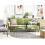 Beliani Sofa Bed 3 Seater SENJA Velvet Olive Green 4