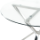 Beliani Dining Table BOSCO Silver 105 cm 105 cm Tempered Glass 4