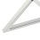 Beliani Dining Table BOSCO Silver 105 cm 105 cm Tempered Glass 5