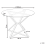 Beliani Dining Table BOSCO Silver 105 cm 105 cm Tempered Glass 3