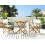 Beliani Bistro Table Folding MOLISE 70 cm 70 cm Bamboo Brown 3