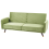 Beliani Sofa Bed 3 Seater SENJA Velvet Olive Green 2