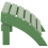 Beliani Garden Footstool ADIRONDACK Green 3