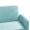 Beliani Sofa Bed 3 Seater SENJA Velvet Light Blue 4