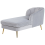 Beliani Left-Hand Chaise Longue ALLIER Velvet Light Grey 5