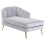 Beliani Left-Hand Chaise Longue ALLIER Velvet Light Grey 4