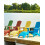 Beliani Garden Footstool ADIRONDACK Red 2