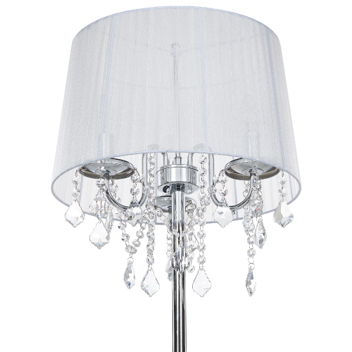Beliani Floor Lamp EVANS Metal White 2