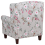 Beliani Wingback Chair HAMAR with Footstool Fabric Light Grey 5