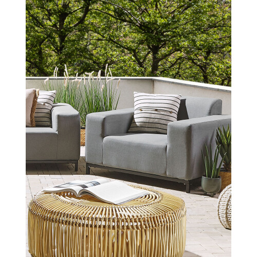 Beliani Armchair ROVIGO Fabric Grey 1