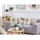 Beliani Set of 2 Decorative Cushions MICROSORUM 45 x 45 cm Light Green Plant Pattern 2